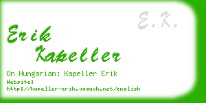 erik kapeller business card